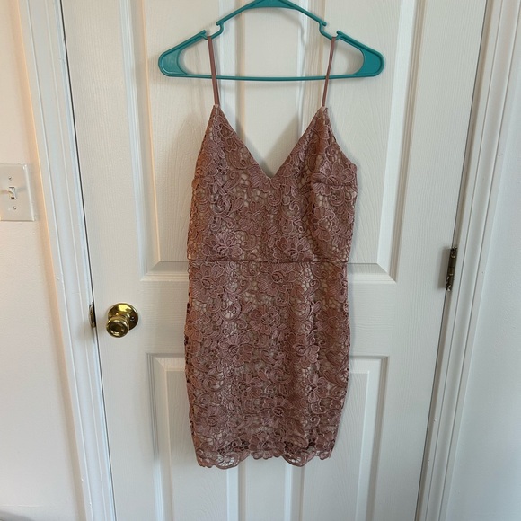 Express Dresses & Skirts - Express Pink Lace Dress